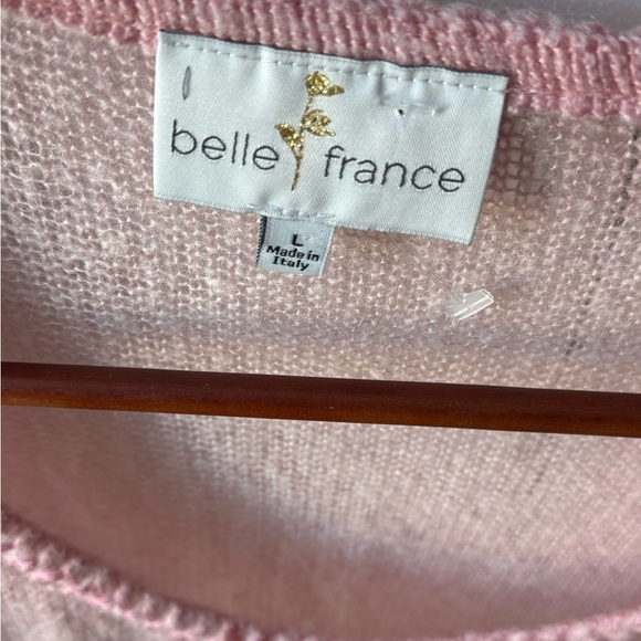 Bella France Pink Embroidered Sweater Sz L - Picture 3 of 13